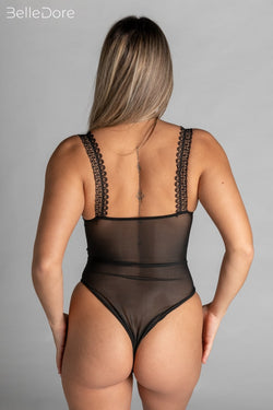 Black Beauty Sexy & Captivating High Stretch Bodysuit For Women - BelleDore