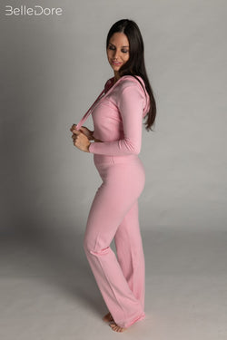 Pink Cloud Cushy & Cozy Loungewear Set For Women - BelleDore